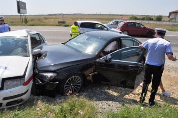 Accident rutier pe DN2A: fiul fostului director de la ITM, Marius Ciobanu, implicat în coliziune